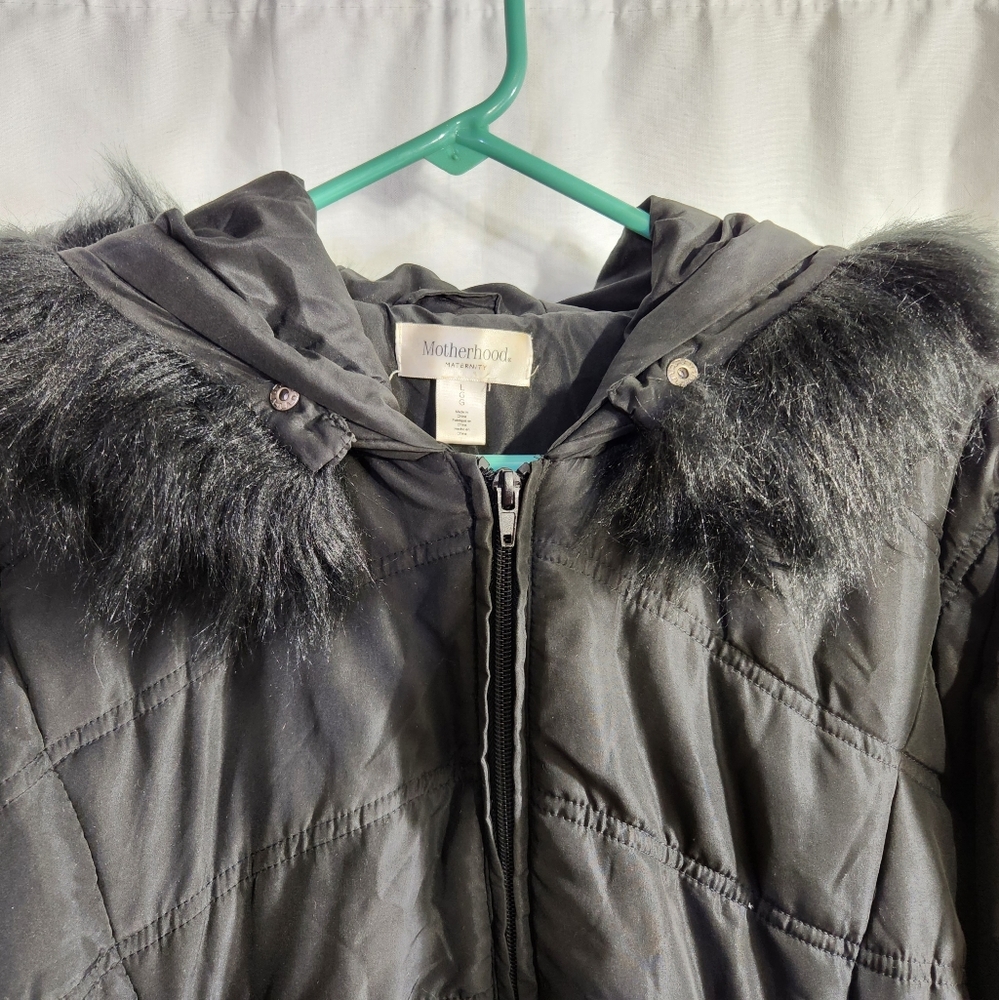 Motherhood Maternity Puffer Jacket Coat Large